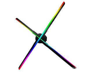 Electronic Product Naked Eye 3D Holographic Projection Advertising Machine Wall-Mounted Stereo Fan Splicing Screen Led Rotating Suspended Air Imaging (Size : H65 Specification : UK) (Eu H65)