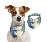Electronic Rabbit Pet Scarf Dog Bandanas Spring Summer Soft Cotton Puppy Scarfs Adjustable Accessories for Small Medium Large Girl Boy Pup Large