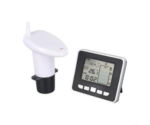 Electronic Rainwater Tank Level Indicator, Indoor Outdoor Temperature Sensor and Dual Alarm for Yard Garden Cisterns, ABS, IP43 Rated