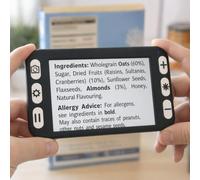 Electronic Reading Aid for Low Vision 5" Portable Digital Magnifier with Foldable Handle 26 Colour Modes and Image Freeze,Black-5 Inch