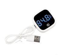 Electronic Rechargeable Fish Tank Thermometer with Digital Display and Precise Sensor, Real Time Updates Every 5 Seconds for Aquarium Monitoring (℃ white)