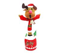 Electronic Recording Plush Toys, Singing Santa Christmas Trees Dancing Dolls, Electric Toy Tabletop Decoration Musical Singing Dancing Swinging Plush Toy for Kids, Boys and Girls (Reindeer)