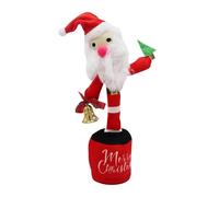 Electronic Recording Plush Toys, Singing Santa Christmas Trees Dancing Dolls, Electric Toy Tabletop Decoration Musical Singing Dancing Swinging Plush Toy for Kids, Boys and Girls (Santa Claus)