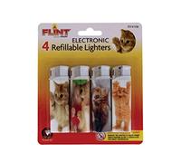 Electronic Refillable Lighters - Cat 4 pack Lighters, Electronic Cat Butane Lighter By Sapphire's Choice