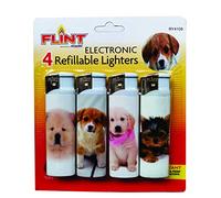 Electronic Refillable Lighters-Dog 4 Pack, Electronic Butane Lighter -Sapphire's Choice