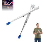 Electronic Rhythm Drum Sticks - 1 Pair Air Drumsticks with Built-in Sound & LED Light, Rock Beat Digital Drumming Toy for Kids, Beginners & Adults, Portable Musical Instrument Gift (White)
