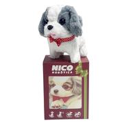 Electronic Robot Dog Realistic Dog Toy Acts Like A Real Puppy Interactive Plush Puppy Toy Battery Operated Cute Walking Dog Barking Tail Wagging for Girls Boys