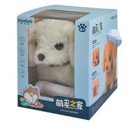 Electronic Robot Dog Realistic Dog Toy Acts Like A Real Puppy Interactive Robot Puppy Battery Operated Plush Puppy Toy for Age 3 4 5 6 (F)