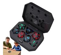 Electronic Rpg Dice Set - Rechargeable Light Up Polyhedral with Charging Case for Tabletop Role Playing Games, Flashing Dice for Campaigns Collectors Game