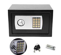 Electronic Safe 8.5L Cash Digital Safe Lock Box Steel Security Construction with 2 Keys For Office or Home Wall or Floor Mounted 20x31x20CM, Black