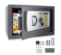 Electronic Safe 8.5L Digital Security Safe Box with Keypad and Emergency Override Key, Safe Boxes for Home Safe Box Fireproof, Portable Safe Box for Travel Home Office Hotel, 19.5x31x19.5cm, Grey