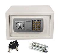 Electronic Safe Box 8.5L Solid Steel Medium Digital Safety Security Box For Jewelry Cash Documents in Home Office Hotel with 2 Locking Bolts Spare keys 7.9 * 12.2 * 7.9 Inch, White