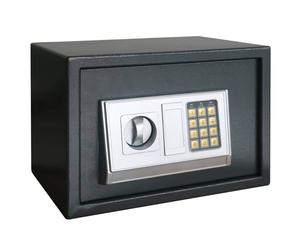 Electronic Safe Dark Grey Steel 35x25x25cm Compact Indoor Digital Lockbox Secure