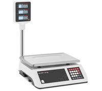 Electronic Scale 15 kg / 2 g 31 x 21 cm 6 LCD Raised Display - Price Calculating Scales by Steinberg Systems Silver,White