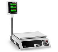 Steinberg Systems Price Calculating Scale Digital SBS-PW-301EA (Weighing range up to 30 kg, Accuracy: 1 g, 2 LCD displays, 6 functions, 7 memory spaces, 34 x 23 cm)