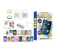 Electronic Scientific Kit - 25 x 20 x 5 cm Learning Electrical Circuits Luminous Greeting Card | STEM Activity Practice for Boys Students Classroom Home Experimental Laboratory