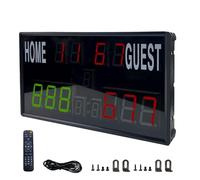 Electronic Scoreboard, Multifunctional Three-digit LED Scoreboard with Remote Control, Adjustable Brightness, Wall-mounted Design for Basketball, Football, Tennis, Table Tennis, Badminton Games
