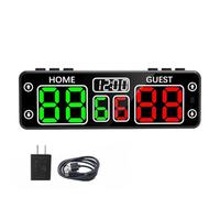 Electronic Scoreboard with Clear LED Team Display, Touch Control Scoring Board for Basketball Volleyball Soccer Event Setup Digital Scorekeeper Portable Score Board Game Scoring Touch Score Display