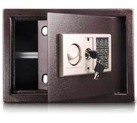 Electronic Security Digital Safe Box Brown Solid Steel Safes Lock Boxes Money Box for Home Hotel Office Cash Jewelry