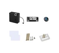 Electronic Sensor Invisible Cabinet Lock 6v Black for Drawer Cupboard | Abs Body, Punch Free Hidden Install, Unlock with Key Chain or Cards, Invisible Style