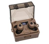 Electronic Shooting Earplugs Noise Cancelling Bluetooth 5.4 Earbuds Hearing Protection Earmuff Ear Plugs for Hunting/Tactical/Shooting/Military/Musical Events/Construction/Concerts/Drilling (Brown)