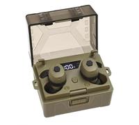 Electronic Shooting Earplugs Noise Cancelling Bluetooth 5.4 Earbuds Hearing Protection Earmuff Ear Plugs for Hunting/Tactical/Shooting/Military/Musical Events/Construction/Concerts/Drilling (Green)