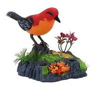 Electronic Singing Chirping Bird Toy With Motion Sensor Activation - Kids Electric Animal Toy for Bird Cage Decor in Home and Garden