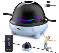 Electronic Skipping Rope Machine with Counter for Children, Smart Jump Rope Machine with Remote Control, 1-10 Speed Levels, LED Screen, Bluetooth Music, Colour Light, Skipzone Rope Skipping Children