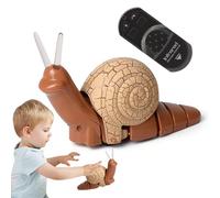 Electronic Snail Toy - Remote Control Animal Toy Vehicle, Realistic Rechargeable Battery Powered Crawling Pet Crawling Pet Simulation Creature Waterproof Robot