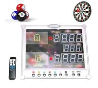 Electronic Snooker Scoreboard with Remote Control, 0-199 Scores LED Digital Display Scoreboard, Wall-Mount & Tabletop for Indoor Counting Score Keeper