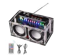 Electronic Soldering Kits Set, Bluetooth Speaker Kit with FM Radio & Voice Recording, Music Player with Remote Control & LED Light, Soldering Learning DIY Kit, Gift for Adults, Children from 12 Years