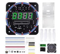 Electronic Soldering Project Set 4 Digit LED Clock with Offline Animations Alarm & Power Memory for Adults Teens Educational Electronics Set