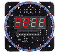 Electronic Soldering Project Set 4 Digit LED Clock with Offline Animations Alarm & Power Memory for Adults Teens Educational Electronics Set