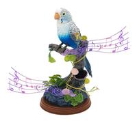 Electronic Sparrow Bird - Talking Parrot Simulation Toy Realistic Design Voice Induction Battery Function | Interactive for Garden, Home Indoor Decoration, Learning Enf
