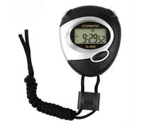 Electronic Stopwatch, Multi-Function Digital Timer with Date/Alarm, ABS and Metal Construction, for Sports Training, Fitness Coaching, Students(B)