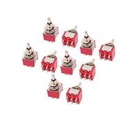 electronic switch 10 Pcs Toggle Switches Momentary/Off/Momentary 3 Position DPDT Toggle Switch AC DPDT Toggle Switches 120V/5A 250V/2A