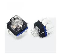electronic switch 10pcs 7 * 7 * 7mm 4pin Tactile Tact Push Button Switch with LED Blue Light 7x7x7mm 4p Vertical Square Micro Switch