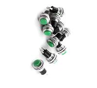 electronic switch 10Pcs AC125V Switches 3A AC250V 6A Green SPST Momentary Metal Foot Switches Pushbutton Switch
