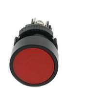 electronic switch 10pcs/lot 22mm Momentary Push Button Switch Circular Screws Flat Round NO+NC XB2-EA142 XB2-EA131 XB2-EA121 (Color : Red No.nc, Size : 10pcs)