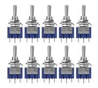 electronic switch 10PCS Mini Toggle Switch,120V 6A 3 Position On Off On SPDT Rocker Switch,3 Pin 6mm Waterproof Heavy Duty Rocker Toggle Switch,for Automobile, Home, Industrial Control