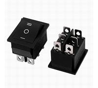 electronic switch 2 Pcs DPDT 3 Position Boat Rocker Switch 15A 250VAC 20A 125V Black