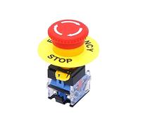 electronic switch 22mm 2 NC Red Mushroom Latching Emergency Stop Push Button Switch 10A 440V