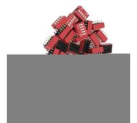 electronic switch 33 Pcs DIP Switches 2.54mm Pitch 5 Positions Slide Type DIP SPST DIP Switches Switches Red