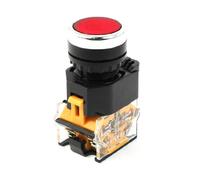 electronic switch 380V 10A Control electrical Red Sign Momentary Push Button Switch 22mm Mount Hole 1 NO 1 NC