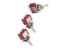 electronic switch 3Pcs AC Switches 250V/2A 120V/5A ON-ON 2 Position SPDT Mini Toggle Foot Switches Switch Red