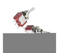 electronic switch AC 120V Toggle Switches 5A ON-Off-ON 3 Positions Latching Toggle Switch SPDT DPDT Toggle Switches Red 2pcs