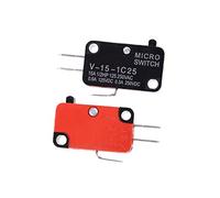 electronic switch Limit Switch 5pcs/lot 250V 16A Microwave Oven Door Push Button SPDT 1 NO 1 NC Micro Switch V-15-1C25 Tripod Jog Limit Stroke replacement parts