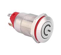 electronic switch Metal Button Switch Self-Lock Switch 12mm Button Switch High Protection Level 4 Pin Waterproof Industrial Accessories for Car/RV