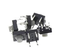 electronic switch Micro Switch 100PCS/LOT 8x8x5MM 4 Pins Conductive Silicone Soundless Tactile Tact Push Button Micro Switch Self-Reset replacement parts