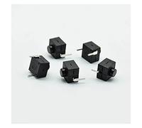 electronic switch microswitch 5pcs red/Black Small Micro self Locking Switch 8 * 8 * 8.4 wit 2 feet with Lock Light Touch Switch Button Switch L068-A DC30V1A (Color : 5 Black)